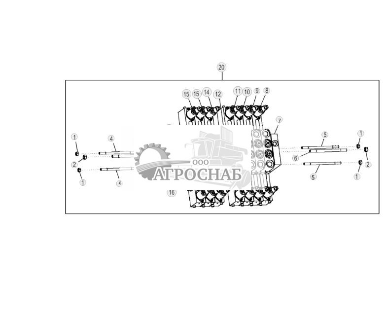 Электрогидравлический 7-функциональный клапан (задний) (Grade Pro) - ST3643 606.jpg